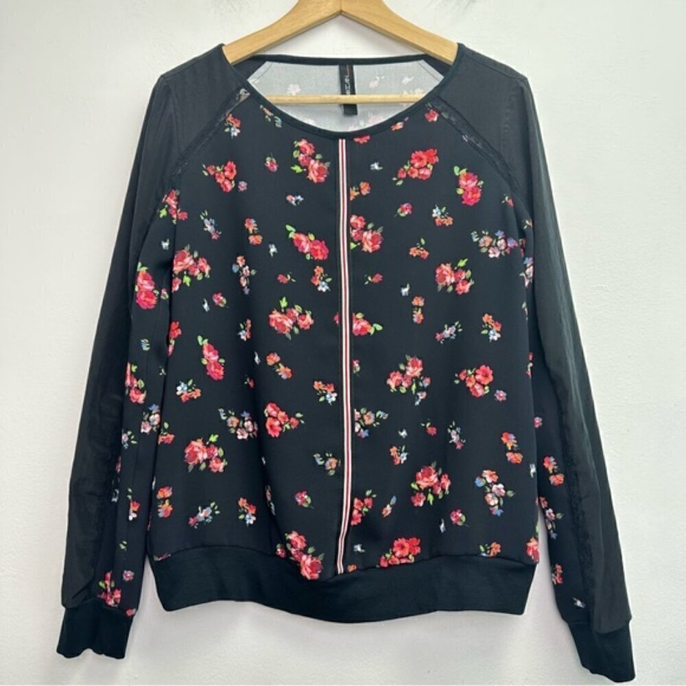Marc Cain Floral Long Sleeve Blouse Size 8